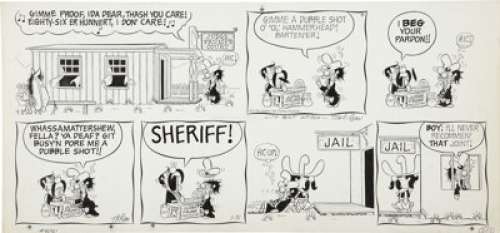 Tom K. Ryan - Tumbleweeds Sunday Comic Strip Original Art, dated 1-31-71 (Register and Tribune Syndicate, -