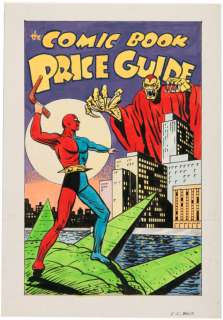 C.C. BECK DAREDEVIL VS. THE CLAW ORIGINAL CONCEPT PAINTING FOR OVERSTREET PRICE GUIDE. | Hake’s