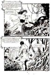 Milo Manara - 1 Original page - Jolanda De Almaviva #50 - "La foresta degli impiccati" - 1973 | Catawiki