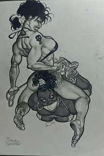 Franco Saudelli - 1 Original page - Bondage - Illustrazione Originale - Lotta Bondage - 2005 | Catawiki