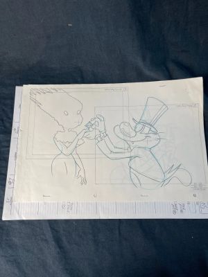 Oggy et les Cafards - Ensemble de 4 dessins originaux posé clé… | misc / divers