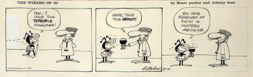 Brant Parker "Wizard of ID" Original Cartoon Drawing | misc / divers