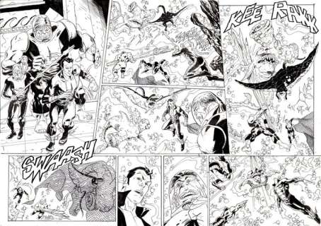 Caracuzzo, Giancarlo - 1 Original page - Hulk, Sub-Mariner - doppia splash page - 2010 | Catawiki