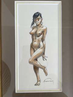 Hermann - 1 Original colour drawing - Nu | Catawiki