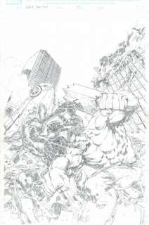 Carlo Pagulayan - Hulk #37 Cover (The Thing Battles Red Hulk!) 2008
