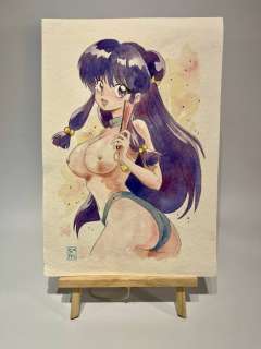 Zanella & Saras - 1 Original colour drawing - Ranma - A Sensual Shampoo - 2024 | Catawiki