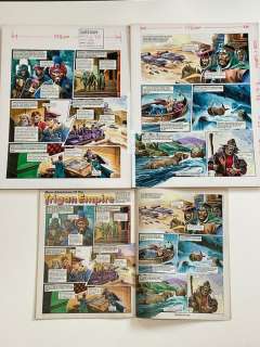 Wood, Gerry - 2 Original page - Trigië, Trigan Empire - Gift from the Gods of Elekton - 1982 | Catawiki