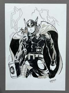 Emanuela Lupacchino - 1 Original drawing - Thor with the Hammer - 2011 | Catawiki