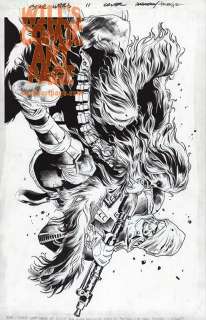 Stuart Immonen Wade Von Grawbadger - Star Wars #11 Cover (Marvel, 2015) Chewbacca Vs Dengar!