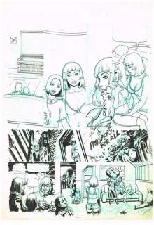 Gambedotti, Atilio - 1 Page originale + carte signée - Les 4 amies - 2009 | Catawiki