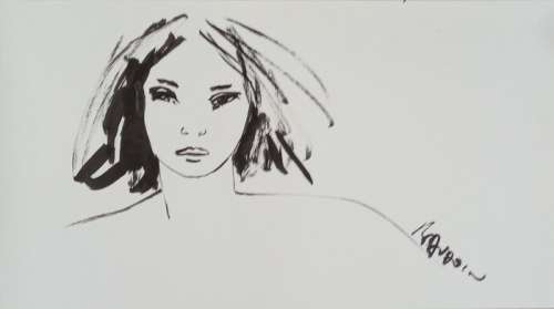 Baudouin, Edmond - 1 Original drawing - Femme | Catawiki