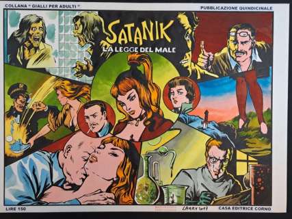 Larry (Camarda, Attilio) - 1 Original colour drawing - Satanik - "La Legge del Male" | Catawiki