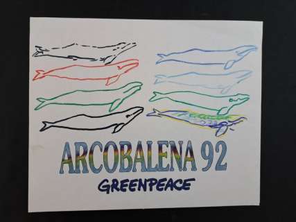 Schifano, Mario - 1 Original colour drawing - Arcobalena Greenpeace 92 | Catawiki