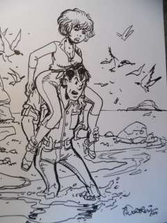 Walthéry, François | Original illustration for the cover of Natacha vol. 19  - La mer de rochers  - (2004) | Catawiki