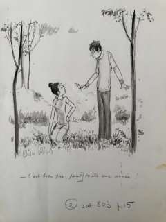 Testu, Roger - 1 Original page - Le Figaro - C’est bien peu pour toute une année! - 1955 | Catawiki