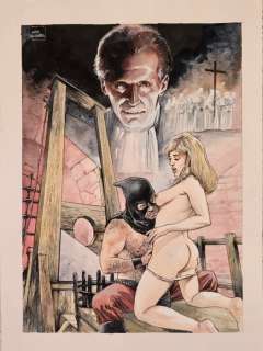 Raimondo, Luca - 1 Original colour drawing - Sexy Horror Movie - Il Boia | Catawiki