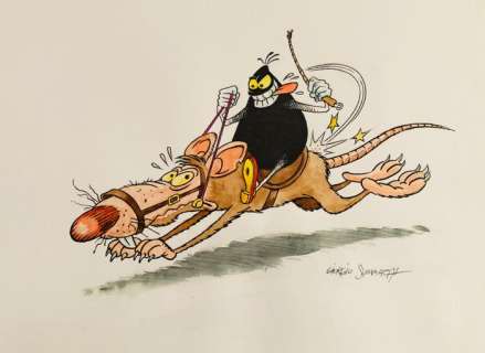 Sommacal, Giorgio - 1 Original colour drawing - Cattivik | Catawiki