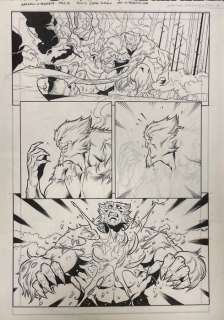 Iban Coello (Blue Lines) + Jordi Tarragona (Inker) - 1 Original page - Captain America - Amazing X-Men #12 page 16