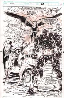 Dave Hoover, Fred Fredericks - Quasar #26 P.21/29 - All Four Previous Quasars & Thanos - Signed - 1991