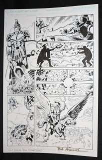 Bob Almond | Senator #1 P.5 - Hero Defeats Villain - Blue Line Ink Art Only of Sal Velluto Pencils - Signed | Anthony’s Comic Book Art