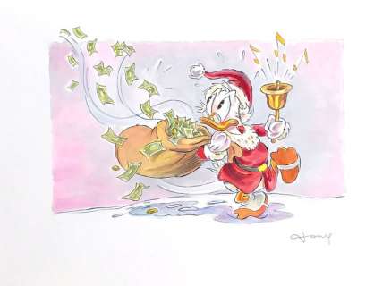 Fernandez, Tony | Original drawing  - Uncle Scrooge  - Disney Art X-Mas | Catawiki