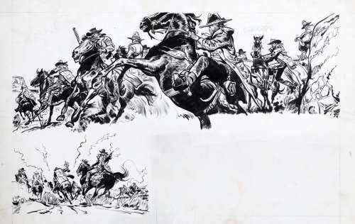 Jijé | Mon Nom est Personne, planche Ã  l’encre de Chine… | Millon