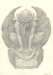 Armel Gaulme - Cthulhu, illustration originale - The Lovecraft archives