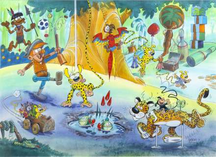 Batem | Le Marsupilami, illustration Ã  l’encre de Chine,… | Millon