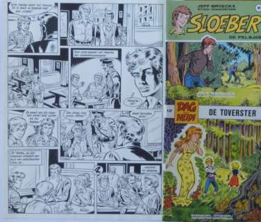 Broeckx, Jeff - 1 Page originale + 2 albums avec des dessins de commande - Sloeber - 1985 | Catawiki