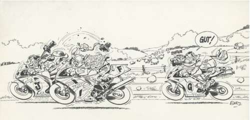 Bar2 - Original drawing - Joe Bar Team - Tourist Trophy - 1998 | Catawiki