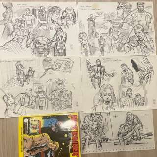 Siniscalchi, Luigi - 5 Original preliminary drawing - Nick Raider