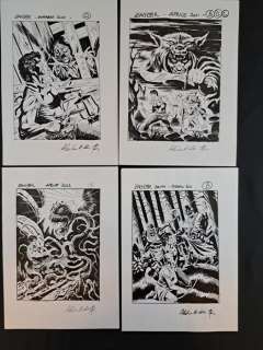 Piccinelli, Alessandro - 4 Original drawing - Zagor - Le Scogliere del Male, La Porta dei Mondi e Altro - 2020 | Catawiki