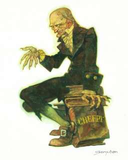 Sanjulian - 1 Peinture à l’huile - Creepy: The Storyteller - Hand Signed | Catawiki