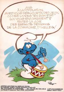 PEYO  - Les Schtroumpfs  - Travail du studio pour une collecte de jouets réalisée[...] | Vermot et Associés