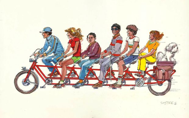 The Ink Archive | Original drawing- Bicycle – Ferran Sostres | Origin Of Comics