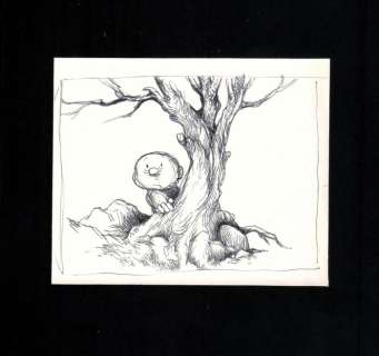 Dulieu, Jean - 1 Original drawing - Paulus de Boskabouter - Paulus verschuilt zich achter een boom. - 1975 | Catawiki