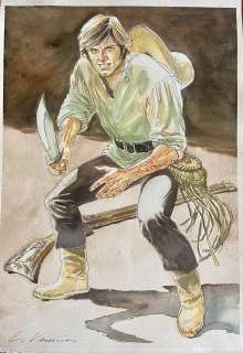 LUCA VANNINI - Original illustration for Ken Parker. Cm. 37,5x56. Signed. Mint. Code 983.