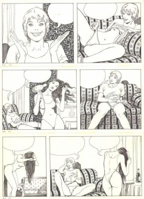 Milo Manara | Planche originale n°3, prépubliée dans L’Écho des Savanes n°173 en juillet 1998 - Le Piège - Version italienne | Daniel Maghen