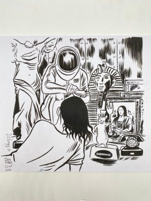 Deloupy, Zac Original drawing - Inktober - 2020