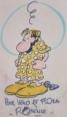 Florence Cestac - 1 Original colour drawing - Haut en couleur