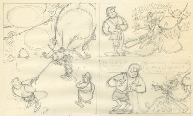 Jan van Haasteren - 1 page de croquis élaborée originale - (begin jaren 1970) | Catawiki