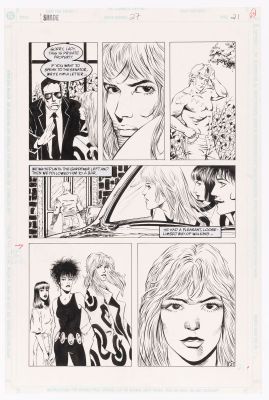 Lot 32 - COLLEEN DORAN SHADE, THE CHANGING MAN VOL. 2 #27 COMIC COOK PAGE ORIGINAL ART. | Hake’s