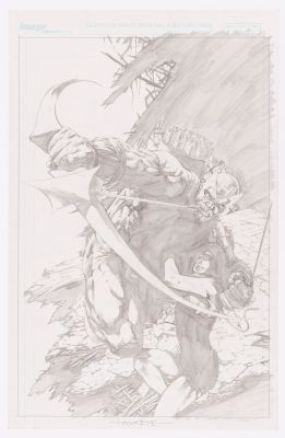 Lot 143 - PHILIP TAN HAWKEYE ORIGINAL ART COMMISSION. | Hake’s