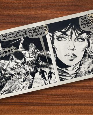 Romero, Enric Badia Bande dessinée publiée - Modesty Blaise Strip #3585 (Cry Wolf) – Hand Signed - 1975 | Catawiki