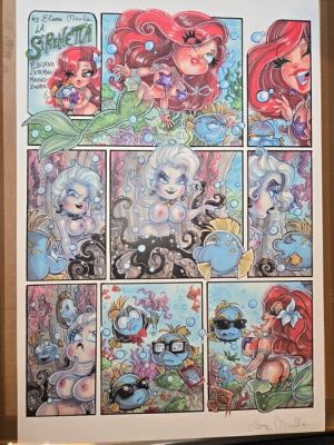 Mirulla, Elena - 1 Original colour page - La sirenetta - La sirenetta | Catawiki