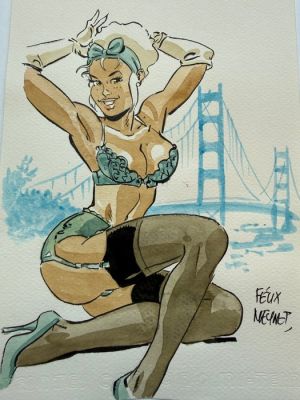 Meynet, Félix - 1 Original colour drawing - Mirabelle coquine à New York | Catawiki