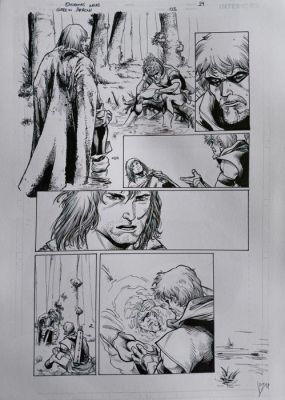 Diogenes Neves (Blue Lines) + Vicente Cifuentes (Inker) Original page - Green Arrow - Green Arrow #3, Page 14 | Catawiki