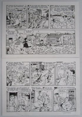 Bosschaert, Jan - 1 Original page - De Geverniste vernepelingskes - Tante Kaat - Plaat 1 | Catawiki