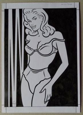 Minus, Walter - 1 Original drawing - Pin Up | Catawiki