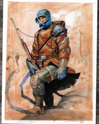 Ariel Olivetti - Peinture originale - The Eternaut - Hand Signed